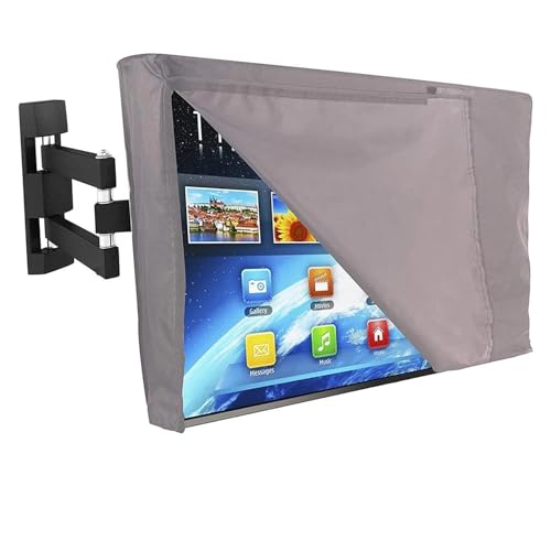 Housse TV extérieure imperméable grise 50x52 pouces pour écran terrasse - 4