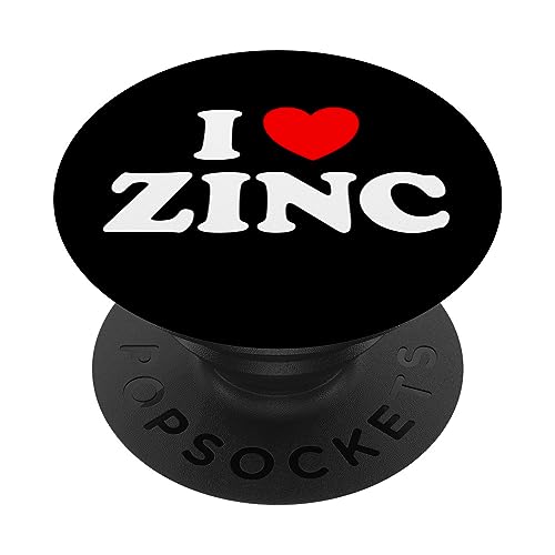 I Love Zinc Funny Vitamina Z Sistema Inmunológico Boost Dieta Salud PopSockets PopGrip Intercambiable