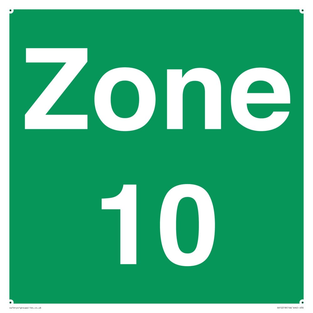 Zone 10 Sign - 300x300mm - S30