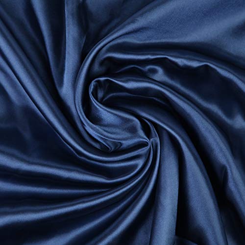 Image of Pro Goleem Satin Soft Crib Sheet Great for Baby with Sensitive Hair Silky Baby Sheet Navy Blue 52''x28''x8'' Fitted Sheet for Boys and Girls