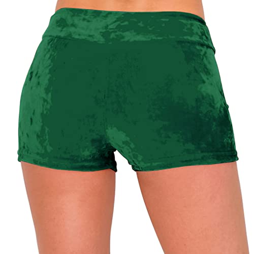 Image of ALWAYS Velvet Shorts - High Waist Stretch Velour Mini Shorts for Dance, Yoga, Casual Wear