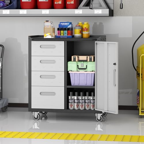 Image of Metal Storage Cabinet for Garage, Tool Cabinet, Utility Cabinet
