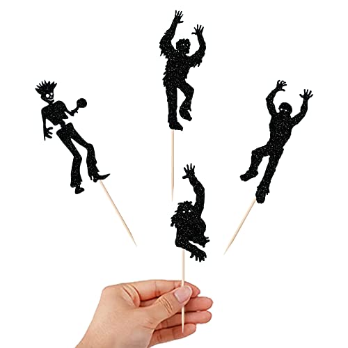 Zombie Cup Cake Topper-8 Pcs Horror Theme Zombie Cupcake Topper-Halloween Cupcake Topper-Halloween Cupcake Topper (Black) #TOP3