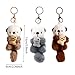 Plush Keychain Otter Charm for Women Teens & Animal Lovers | for Handbags Purses Backpacks & Car Keys | Birthday Gift (Grey)