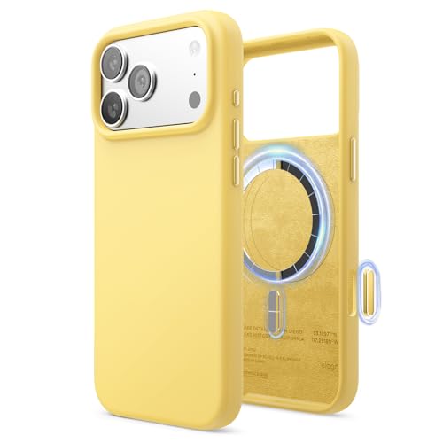 Image of elago Premium Magnetic Silicone Case for iPhone 17 Pro Max Yellow