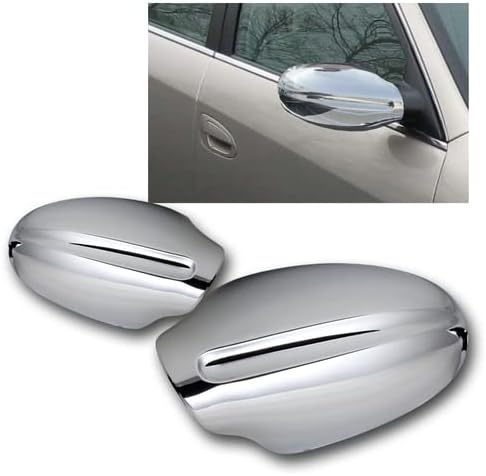 Chrome ABS Plastic 2 Pieces Side Mirror Cover Cap Kit Compatible with 2002-2006 Nissan Altima, 2003 2004 2005