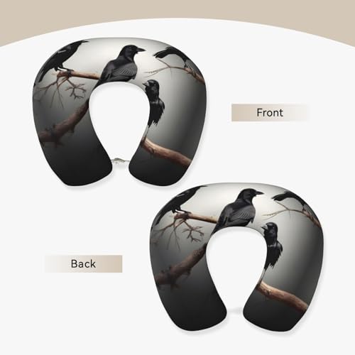Almohada cuello en U espuma viscoelástica negra miniatura 3