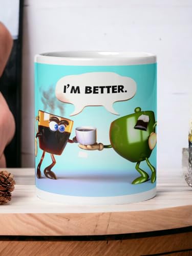 Image of Better Gift Flowers I Am Better Coffee Tea Fight Mug, Round Shaped Multicolor Themed Coffee Mugs, Mug for Gifting, Gifting Items for Family, Friends & Closed Ones