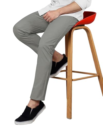 Image of Noble Monk Mens Mid Rise Formal Pants | Stylish Regular Fit Wear Trousers for Office Or Party | Solid Formal Trouser