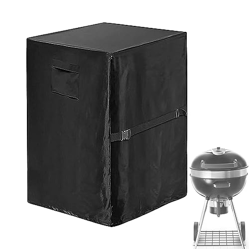 Cubierta para hoguera exterior | Cubierta para chimenea anti UV | 420D Oxford Cuadrada 21 x 21 x 34 pulgadas con 2 asas, cubierta rectangular anti-UV para chimenea Chaies