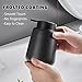 12Oz Black Soap Dispenser - Modern Ceramic Lotion Hand Soap Dispenser with Easy-to-Press Black Pump, Reusable and Refillable Liquid Dish Soap Dispenser for Bathroom & Kitchen