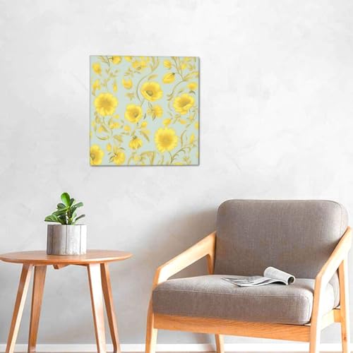 Impression toile fleurs jaunes haute définition 30cm