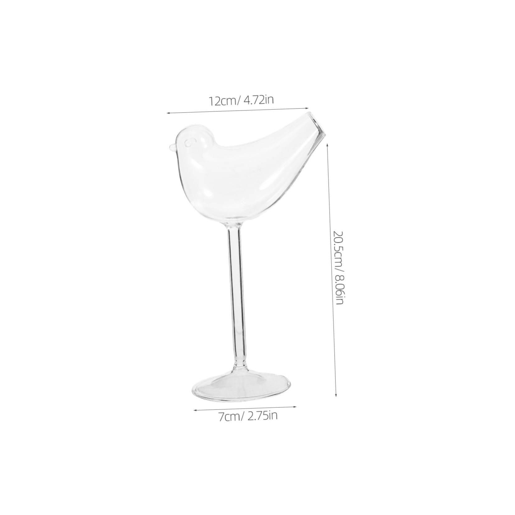 Cabilock Juego de Cuatro Copas de Cóctel de Vidrio Ahumado para Brandy y Vino Tinto, Elegantes y Modernas para Fiestas y Restaurantes