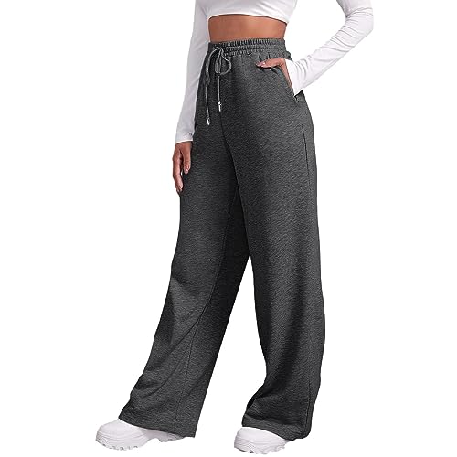 Sweatpants Women Baggy Wide Leg Drawstring Low Rise Lounge Pants 2025 Fall Joggers with Pockets