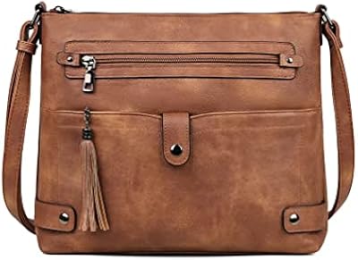 FADEON Large Crossbody Bags Purses for Women Crossbody Bag, Designer Faux Leather Cross Body Purse M...