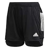 Ajuste regular adidas Con20 TR SHO W Pantalones Cortos de Deporte, Mujer, Black/White, M/L