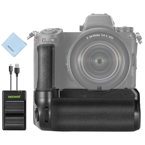 NEEWER MB N11 Empuñadura de Batería Vertical con 2 2400mAh Baterías Repuesto EN EL15c, Cargador USB de Doble Canal, Paño de Limpieza Compatible con Nikon Z6 II y Z7 II Cámaras