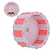SALUTUYA Hamster Runner Leicht zu reinigen für Heimtierbedarf für Hamster(Pink and White)