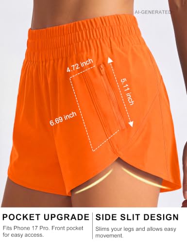 Image of BMJL Women's Athletic Shorts Running Workout Shorts Gym High Waisted Summer Short with Waistband Pocket
