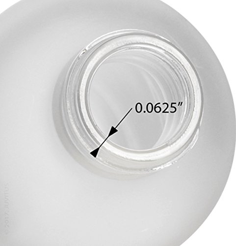 Juvitus 4 Oz Frosted Clear Glass Boston Round Bottle With Black Fine Mist Sprayer (6 Pack) + Funnel #TOP4
