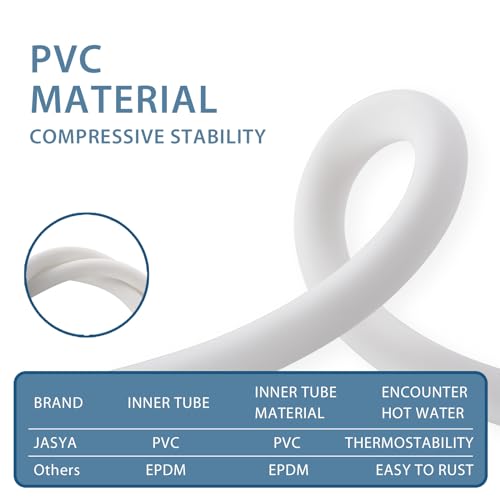 Tuyau de douche PVC blanc 150 cm pour pommeau haute pression - 4
