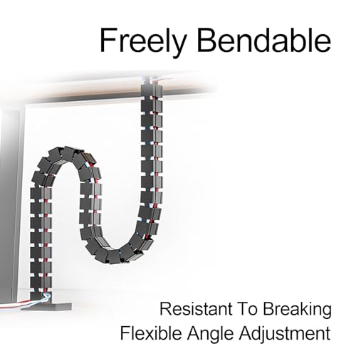 Bandeja organizadora de cables bajo escritorio 31.4 in para hogar u oficina, protege cables y previene tropiezos (Plateado) miniatura 4