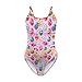 Yuolagixn Ruffle Maternity Pink Eggs Swimsuit One Piece Crew Neck Pregnancy Bathing Suit Slim Fit Print Swimwear Push Up Monokini Casual Fashion 2026