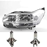 Philips Vision +30% H7 EISENFELS Bundle Set 106516175 erstellt mit Scheinwerfer links + PHILIPS Leuchtmittel H7 + H4 kompatibel mit C5 III Break TD_