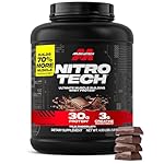 Muscletech Whey Protein Powder (Milk Chocolate, 4 Pound) - Nitro-Tech Ultimate Muscle Building Formula with Whey Protein Isolate - 30g of Protein, 3g of Creatine & 6.8g of BCAA - Packaging May Vary
