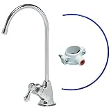 KleenWater Chrome Drinking Water Kitchen Faucet, Air Gap Reverse Osmosis RO Faucet, Elegant Tall Loo
