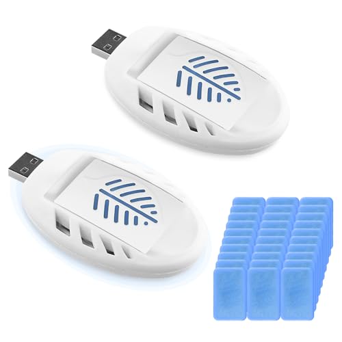 Tragbare USB Mückenschutz 2 Stück Insektenvernichter Elektrisch mit 90 Abwehrtabletten USB Mückenabwehr Stecker US-B Mückenfalle Insektenvernichter für Wanderungen im Freien Sommerhaus