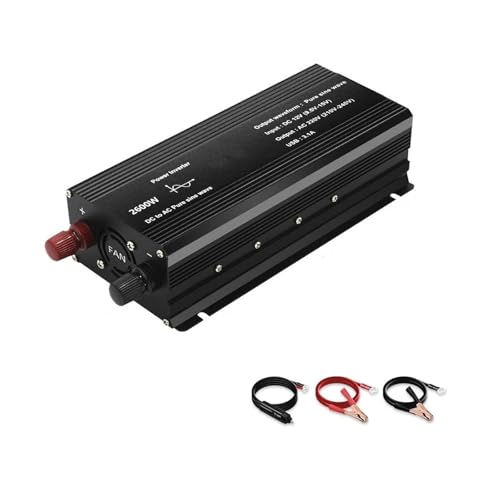 Onduleur 12V 220V pur sinus 2600W idéal pour le camping-car, les voyages et l'autonomie en extérieur
