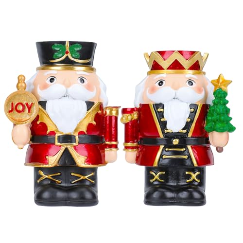 Fizzyo 2 Stück Weihnachts Nussknacker Kerzenhalter, Nussknacker...