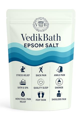 Image of Epsom Salt | Natural Magnesium Sulfate for DIY Scrubs | Foot Soaks & Relaxing Baths | Fragrance-Free & Skin Safe | Fast-Dissolving Bath Soak for Sore Muscles | Workout Relief & Joint Comfort | Soak for Relaxation Detox & Stress Relief | Net Weight 1Kg