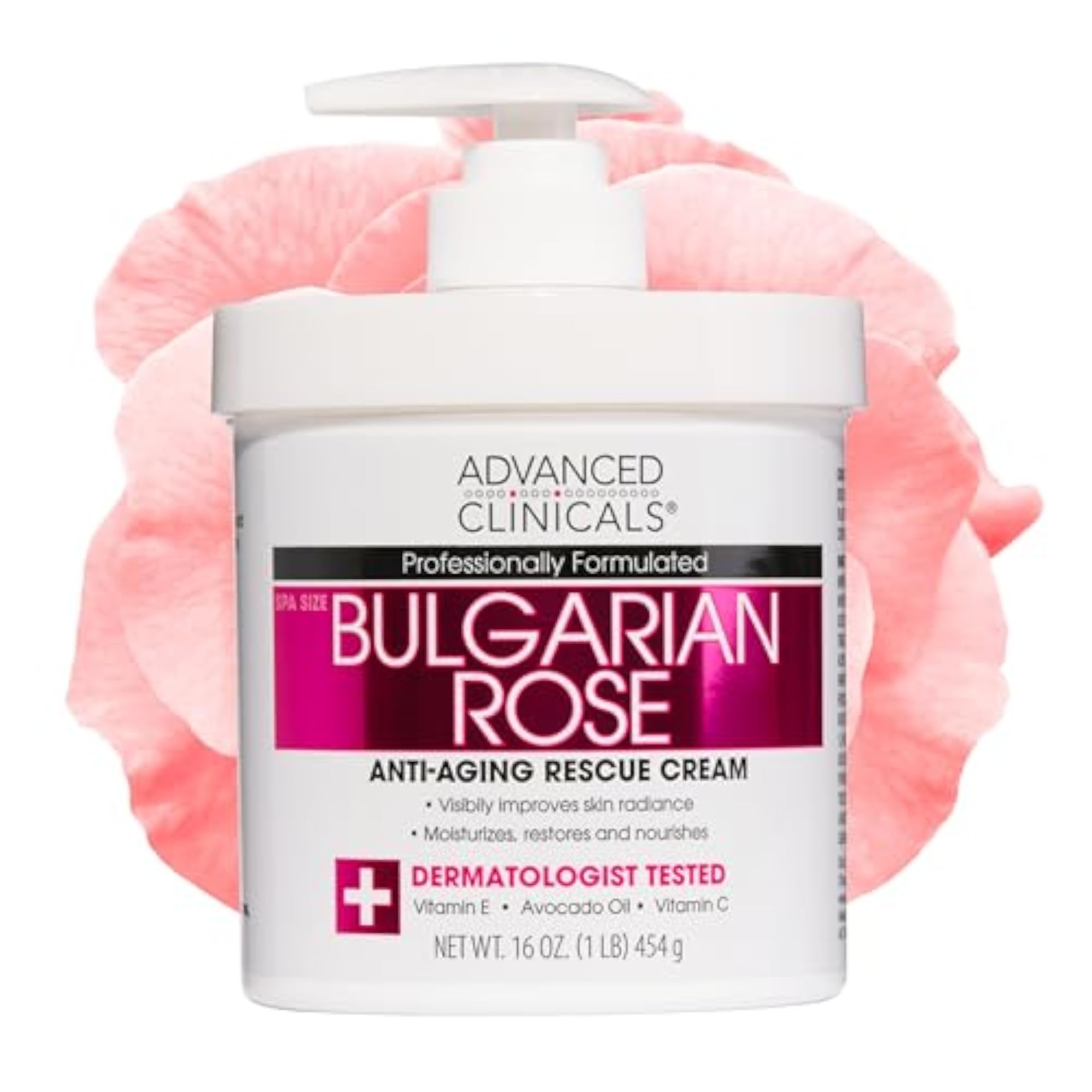Bulgarian Rose Oil Cream, Anti-Aging Rescue for Face