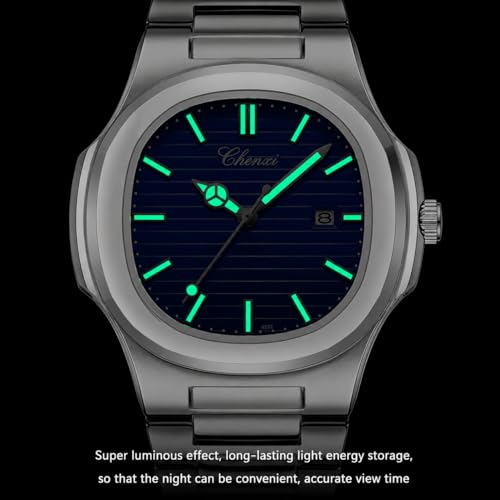Image of Gosasa Fashion Men's Watches Date Business Watch Stainless Steel Luxury Style Luminous Quartz Waterproof Analog Display Male Wristwatch