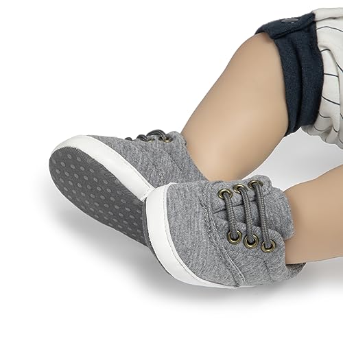 Image of Infant Baby Boys Girls Canvas Sneaker Toddler Slip On Anti Skid Newborn First Walkers Candy Shoes for 0-18 Months