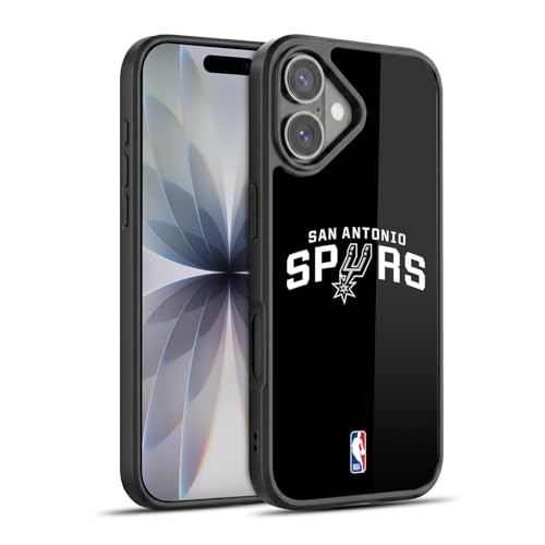 Head Case Designs sous Licence Officielle NBA Noir San Antonio Spurs Logo Coque en Gel renforcée [Protection de Qualité Militaire] Compatible avec Apple...