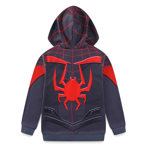 Marvel Spider-Man 2 Miles Morales Venom Boys Full Zip Up Hoodie for Big Kids (Size: 8-20)4