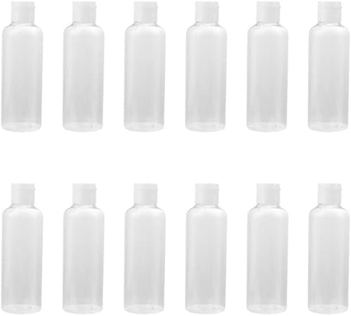 Beaupretty Botellas vacías de plástico de 4 onzas con tapa abatible, botellas exprimibles rellenables, recipientes de viaje para artículos de