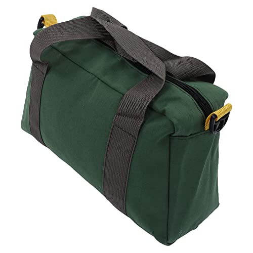 Bolsa de ferramentas de lona com boca larga, bolsa de ferramentas à prova d'água com zíper grande e