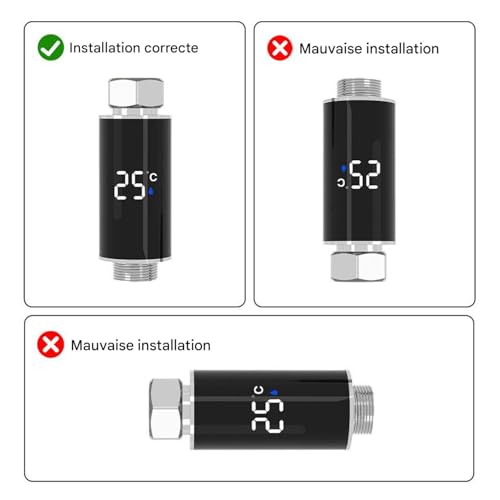 Indicateur numérique précis pour douche au design épuré - 5