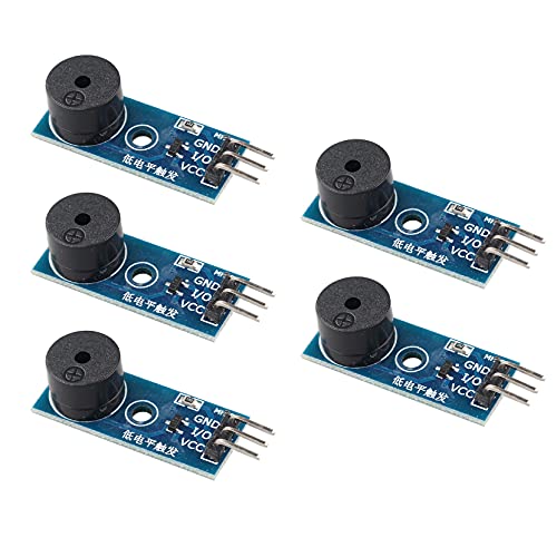 Jopto 5 Unids DC 3.3-5V Pasiva Bajo Nivel Gatillo Zumbador Alarma Módulo Compatible con Arduino
