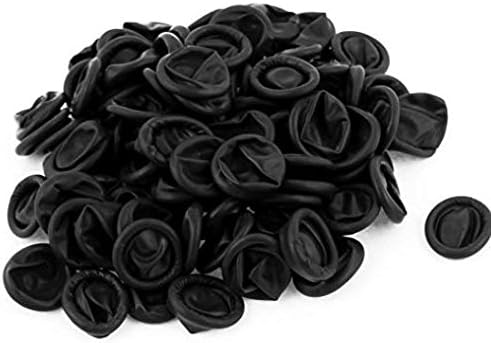 VNDEFUL Approx. 185pcs Rubber Fingertip Protective Finger Gloves for Jewelry Cleaning, Electronic Repairing, Craftsmanship-Black