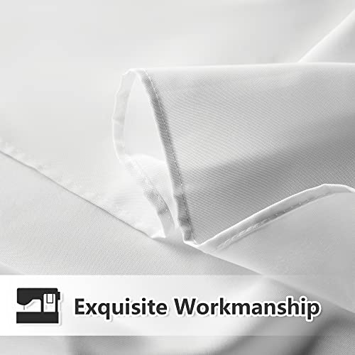 MYSKY HOME 2 Pack White Table Cloths Rectangular 60x120 Inch Nappe de Table Rectangulaire Table Cloth Machine Washable Polyester Table Cover for Dining Buffet Parties Picnic Weddings by MYSKY HOME - Image 5