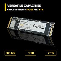 Intenso MI500 1TB M.2 SSD PCIe 4.0 NVMe 1.4, bis zu 5300 MB/s Lesen – Ansicht 3