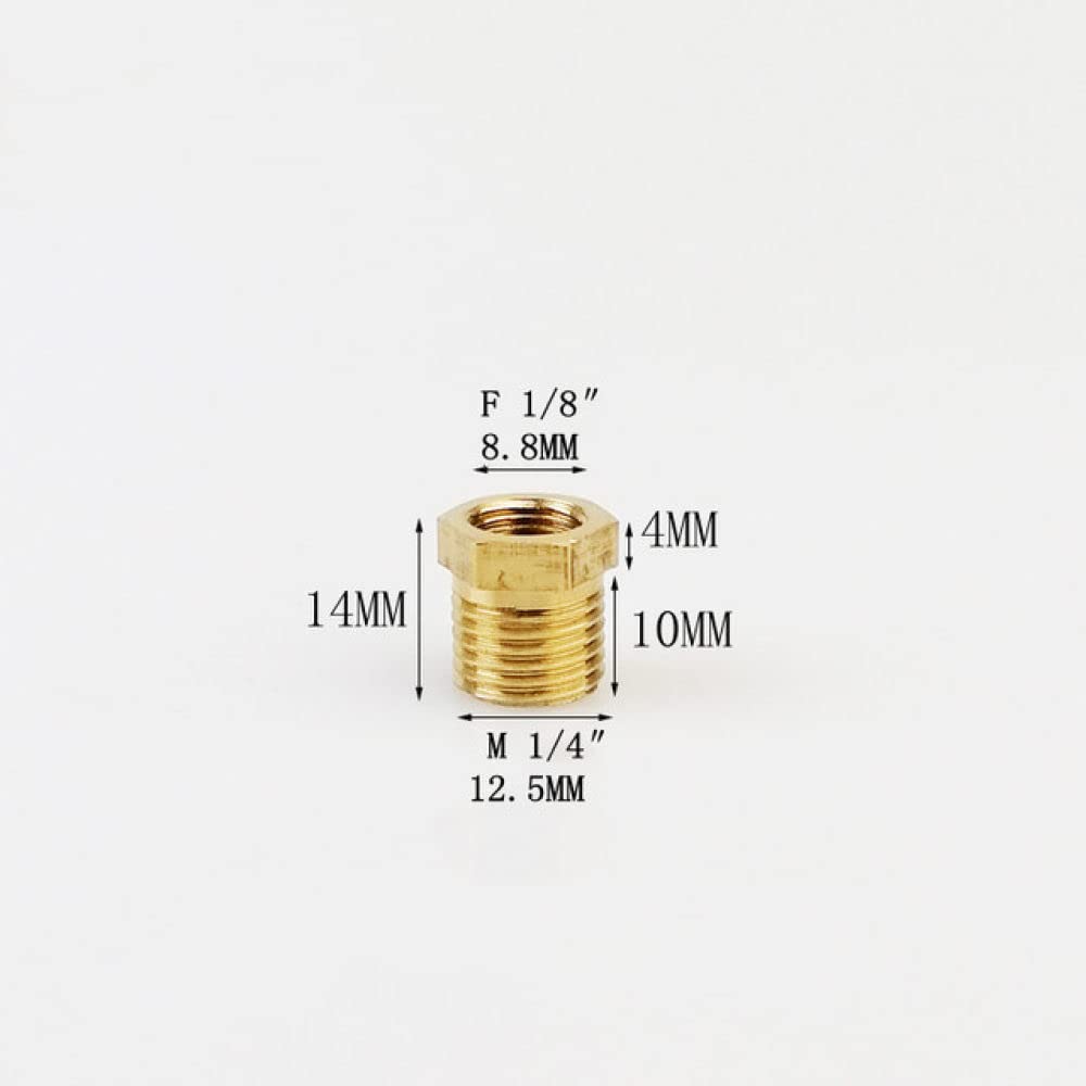 2 Raccordi Riduttori Esagonali In Ottone Femmina-femmina BSPP Da 1/8" A 3/4" E M8-M10