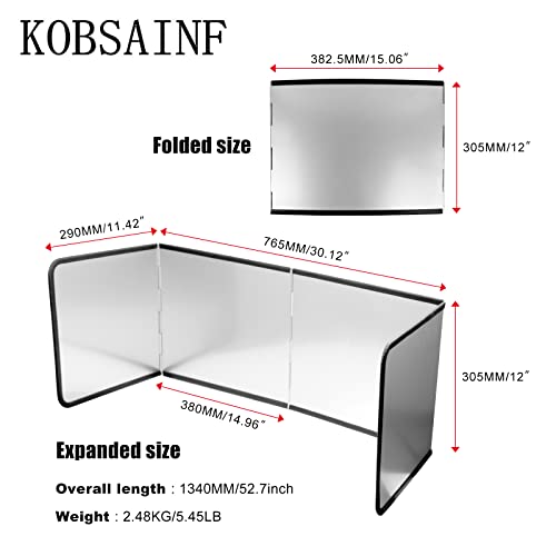 Kobsainf 4 Sided Splatter Guard,Foldable Stainless Steel Oil Splatter Screens For Frying,Oil Splash Insulation Board,Nonstick Oil Splatter Guard Stove Heat Insulation Board For Cooking #TOP1
