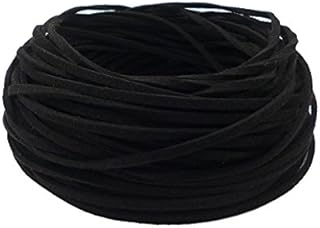 Amerisky 21M Faux Suede String Craft Leather Cord Wire DIY Jewelry Bracelet Necklace Making Beading Thread (Black)