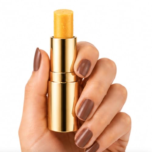 Image of Barrier Repair Tinted Lip Balm with Shea Butter & Vitamin E | Nourishing Lip Care for Dark, Chapped Lips | Golden Berry Lightens Pigmentation & Protects Lips | Non-Sticky | For Men & Women (10g)